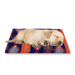 Blue And Orange Southwestern Print Pet Cooling Mat Cover