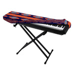 Blue And Orange Southwestern Print Piano Keyboard Cover