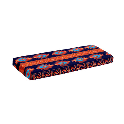 Blue And Orange Southwestern Print Piano Keyboard Cover
