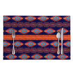 Blue And Orange Southwestern Print Placemat