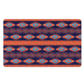 Blue And Orange Southwestern Print Polyester Doormat