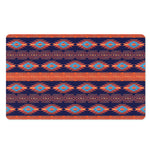 Blue And Orange Southwestern Print Polyester Doormat