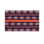 Blue And Orange Southwestern Print Polyester Flag