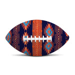 Blue And Orange Southwestern Print Rugby Ball