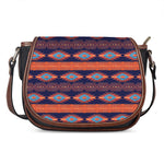 Blue And Orange Southwestern Print Saddle Bag