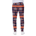 Blue And Orange Southwestern Print Scuba Joggers