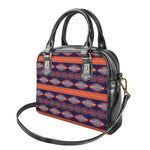 Blue And Orange Southwestern Print Shoulder Handbag