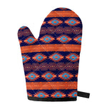 Blue And Orange Southwestern Print Single Oven Mitt