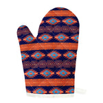 Blue And Orange Southwestern Print Single Oven Mitt