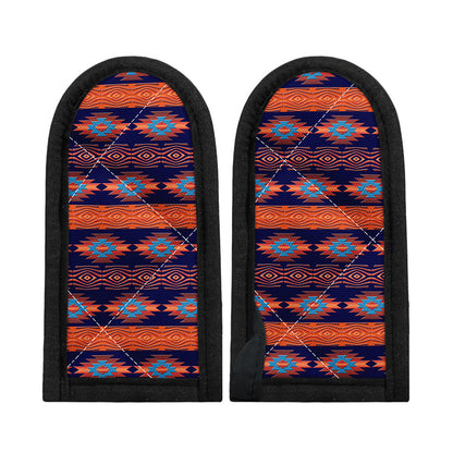 Blue And Orange Southwestern Print Skillet Handle Cover