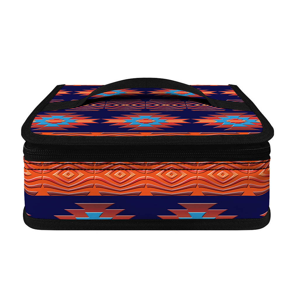 Blue And Orange Southwestern Print Small Lunch Bag
