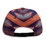 Blue And Orange Southwestern Print Snapback Cap