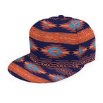 Blue And Orange Southwestern Print Snapback Cap