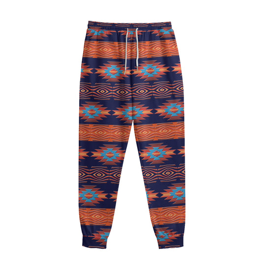 Blue And Orange Southwestern Print Sweatpants