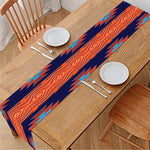 Blue And Orange Southwestern Print Table Runner