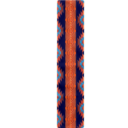 Blue And Orange Southwestern Print Table Runner