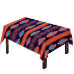Blue And Orange Southwestern Print Tablecloth
