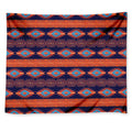 Blue And Orange Southwestern Print Tapestry
