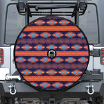 Blue And Orange Southwestern Print Tire Cover With Camera Hole