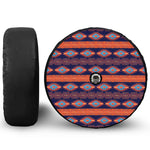 Blue And Orange Southwestern Print Tire Cover With Camera Hole