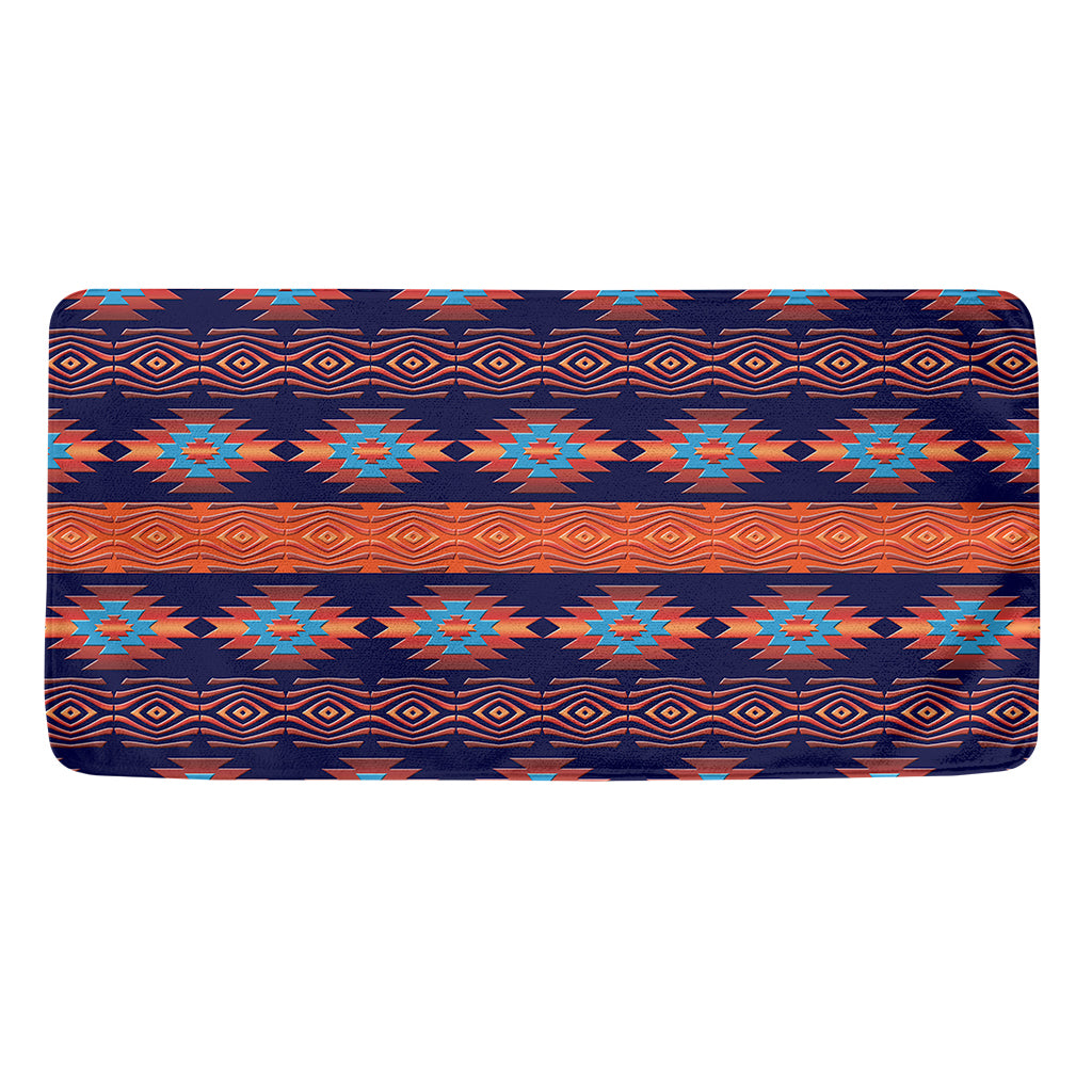 Blue And Orange Southwestern Print Towel