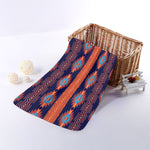 Blue And Orange Southwestern Print Towel