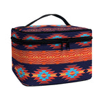 Blue And Orange Southwestern Print Travel Makeup Bag