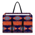 Blue And Orange Southwestern Print Utility Tote Bag