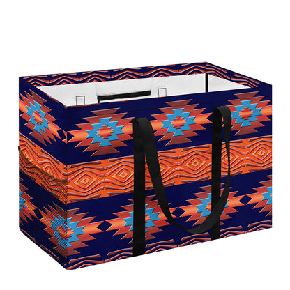 Blue And Orange Southwestern Print Utility Tote Bag