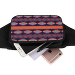 Blue And Orange Southwestern Print Waist Bag