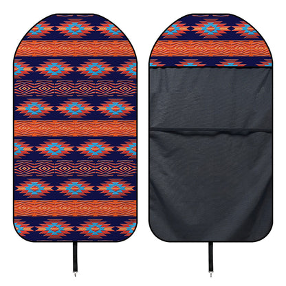 Blue And Orange Southwestern Print Waterproof Car Seat Cover