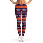 Blue And Orange Southwestern Print Women's Leggings