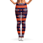 Blue And Orange Southwestern Print Women's Leggings