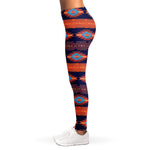 Blue And Orange Southwestern Print Women's Leggings