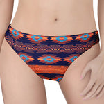 Blue And Orange Southwestern Print Women's Thong