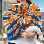 Blue And Orange Spider Tie Dye Print Baby Seat Cover