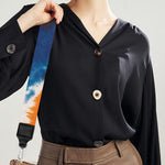 Blue And Orange Spider Tie Dye Print Bag Strap