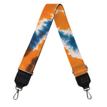 Blue And Orange Spider Tie Dye Print Bag Strap