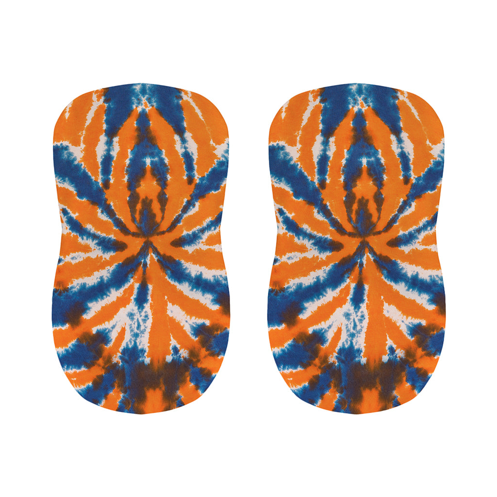 Blue And Orange Spider Tie Dye Print Bar Stool Covers