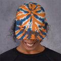 Blue And Orange Spider Tie Dye Print Baseball Cap