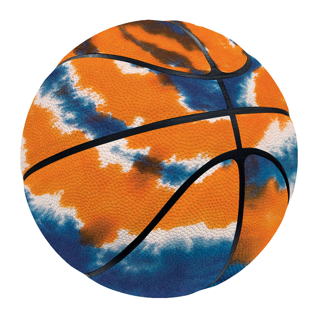 Blue And Orange Spider Tie Dye Print Basketball