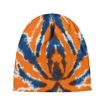 Blue And Orange Spider Tie Dye Print Beanie