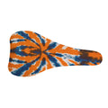 Blue And Orange Spider Tie Dye Print Bicycle Seat Cover