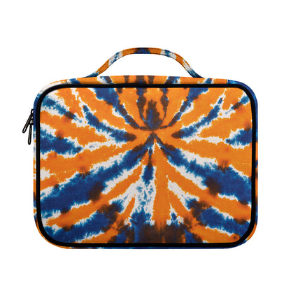 Blue And Orange Spider Tie Dye Print Briefcase Bible Bag
