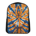 Blue And Orange Spider Tie Dye Print Casual Backpack