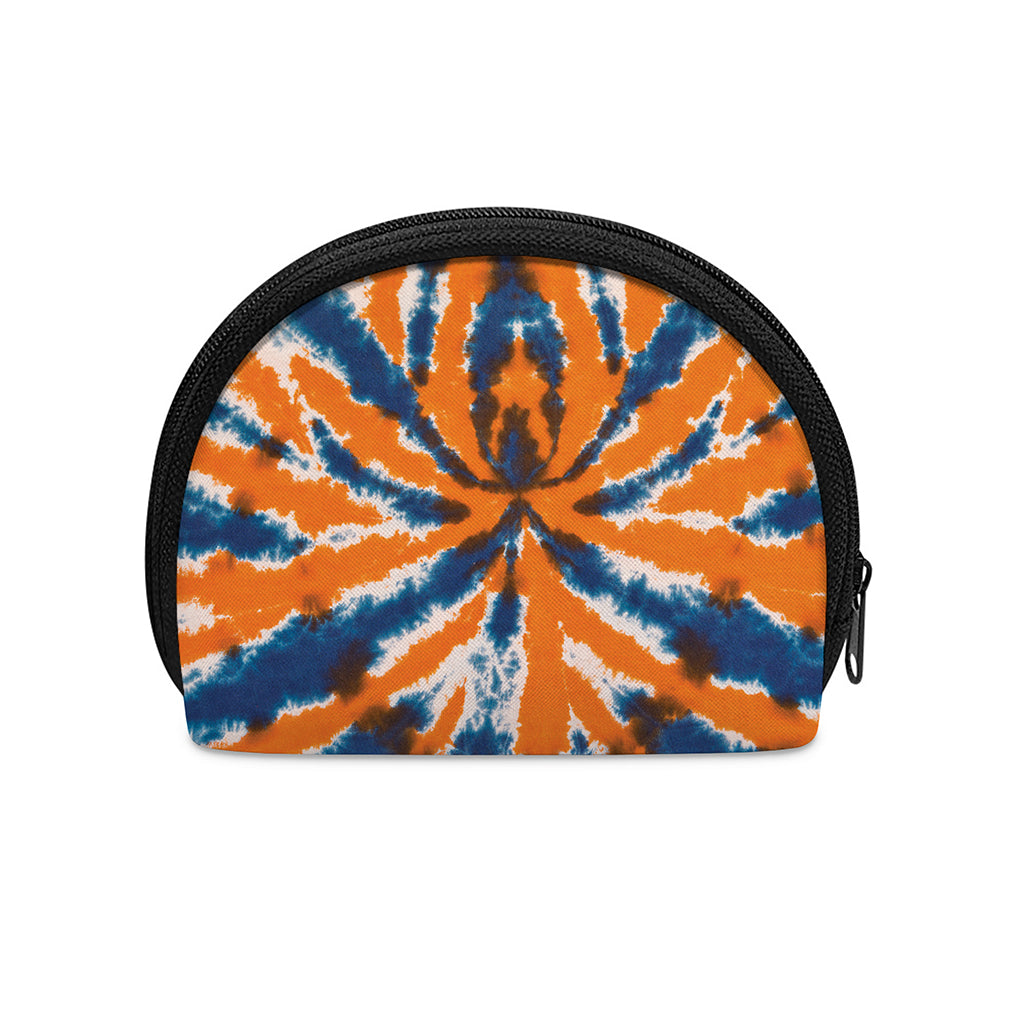 Blue And Orange Spider Tie Dye Print Coin Purse