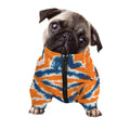 Blue And Orange Spider Tie Dye Print Dog Zip Up Jacket