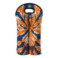 Blue And Orange Spider Tie Dye Print Double Neoprene Wine Tote