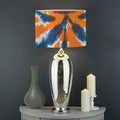 Blue And Orange Spider Tie Dye Print Drum Lamp Shade