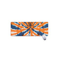 Blue And Orange Spider Tie Dye Print Extended Mouse Pad